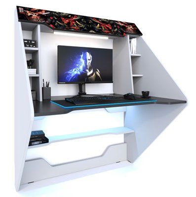 Геймерський ігровий стіл "Andelectric NS1" 120х80х75 см. LED-підсвічування, Колір на вибір ЗС-2300 фото