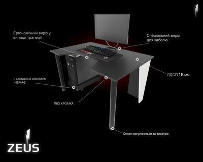 Стіл геймерський "GAMER-4" 120х80х75 см. + Стелаж 32х30х92 см. Чорний/Лайм ЗС-2239 фото