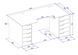 Геймерський стіл "Viking-3S" 160х85х76 см. Білий/Чорний ЗС-2281 фото 8