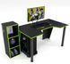 Стіл геймерський "GAMER-4" 120х80х75 см. + Стелаж 32х30х92 см. Чорний/Лайм ЗС-2239 фото 3