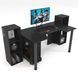 Геймерський стіл "GAMER-5" 120х80х75 см. + 2 Стелажа 32х30х92 см. Чорний ЗС-2336 фото 1