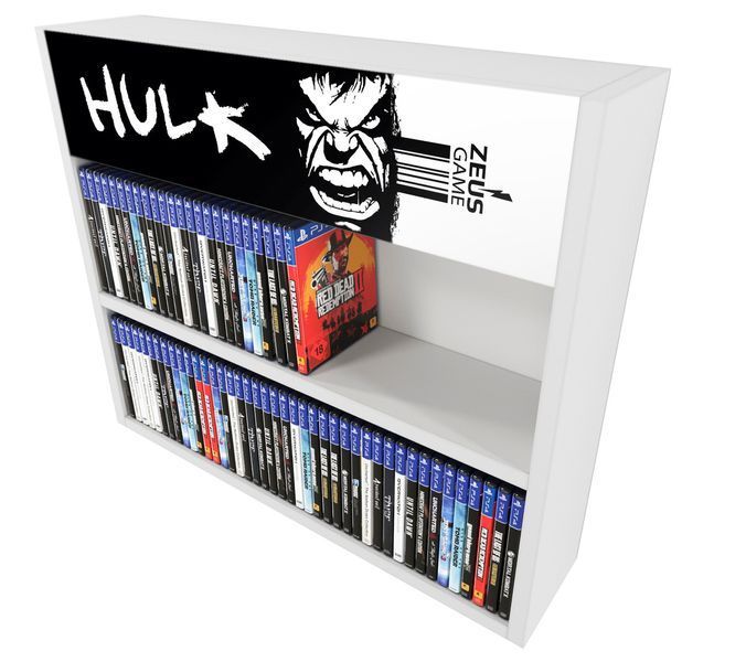 Полка настенная PlayBox (HULK) 64х14х53 см. Белая ЗС-2641 фото