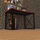 Геймерський стіл "Rasin LOFT-14" 120х80х75 см. Чорний/Червона кромка ТС-7507 фото 4