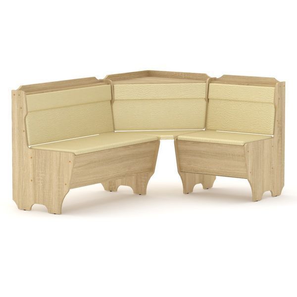 Кухонний куточок "Корсика" 160х120х83 см. Кожзам, Колір Ательє світлий КТ-4429 фото