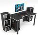 Геймерський стіл "GAMER-5" 120х80х75 см. + 2 Стелажа 32х30х92 см. Чорний/Білий ЗС-2338 фото 3