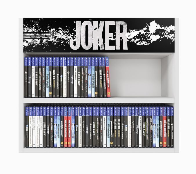 Полиця настінна PlayBox (Joker) 64х14х53 см. Біла ЗС-2649 фото