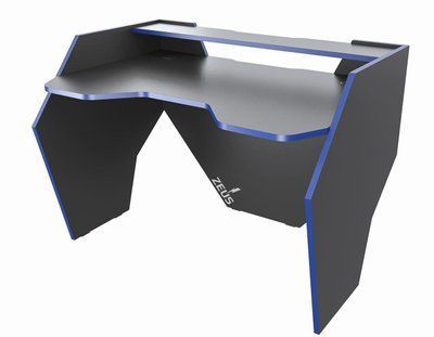 Геймерський стіл "GROM" 120х80х74 см. Чорно-Синій ЗС-2309 фото