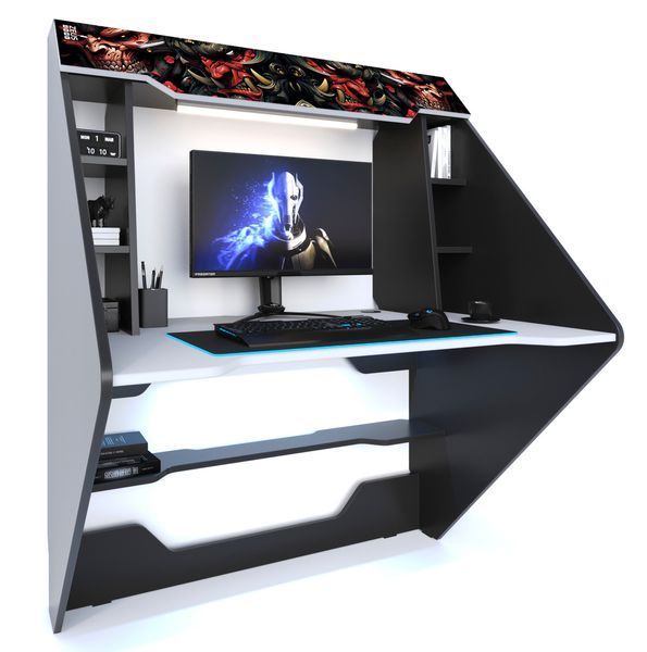 Геймерський ігровий стіл "Andelectric NS2" 120х80х75 см. LED-підсвічування, Колір на вибір ЗС-2301 фото