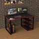 Геймерский стол "Rasin LOFT-15" 140х80х75 см. Черный/Красная кромка ТС-7512 фото 1
