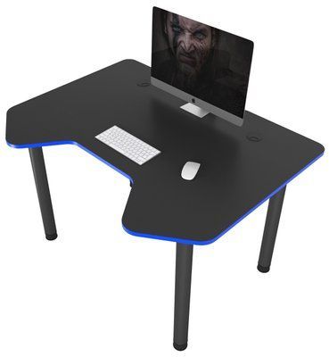 Стол геймерский "Pixel" 120х90х75 см. Черный/Синий ЗС-2433 фото