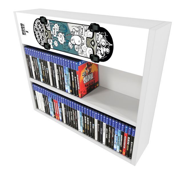 Полка настенная PlayBox (Skate) 64х14х53 см. Белая ЗС-2659 фото