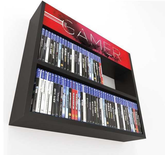 Полиця настінна PlayBox (Gamer) 64х14х53 см. Чорна ЗС-2636 фото