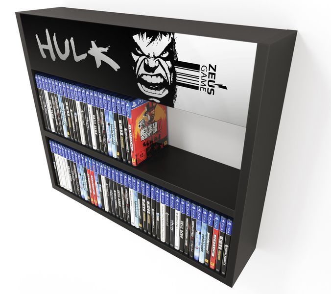 Полиця настінна PlayBox (HULK) 64х14х53 см. Чорна ЗС-2640 фото