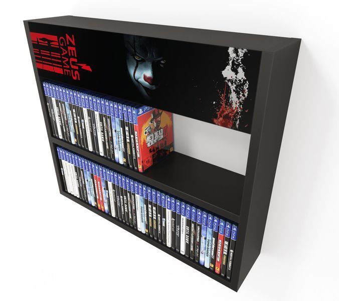 Полиця настінна PlayBox (IT) 64х14х53 см. Чорна ЗС-2644 фото