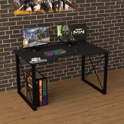 Геймерский стол "Rasin LOFT-13" 120х80х75 см. Черный ТС-7500 фото