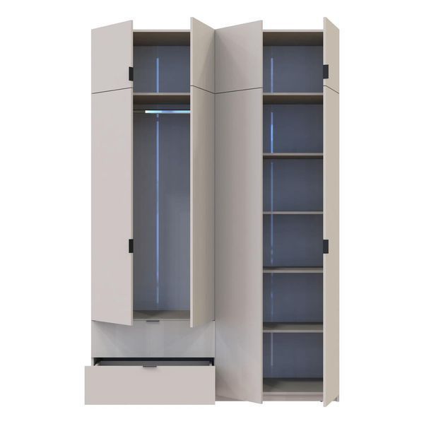 Шафа для одягу "Лукас" 160х50х240 см. Кашемір ДР-1647 фото