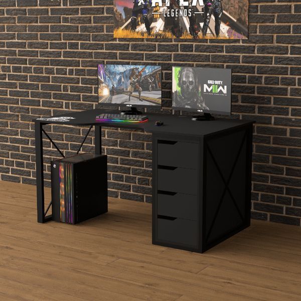 Геймерский стол "Rasin LOFT-16" 140х80х75 см. Цвет на выбор ТС-7514 фото