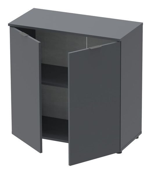 Комод "Рон 3" 80х38х81 см. 2 фасада, Графит ДР-1847 фото