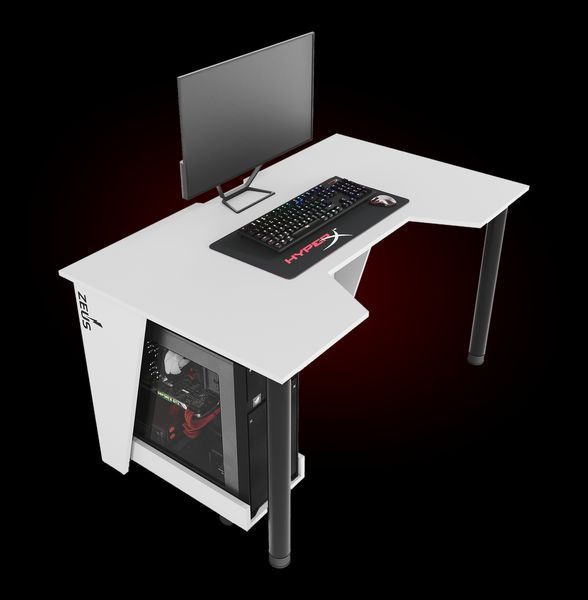 Геймерський стіл "GAMER-2" 135х80х75 см. Білий ЗС-2221 фото