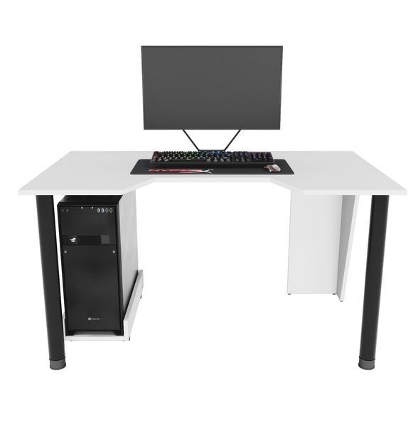 Геймерський стіл "GAMER-2" 135х80х75 см. Білий ЗС-2221 фото
