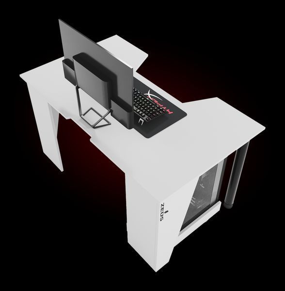 Геймерський стіл "GAMER-2" 135х80х75 см. Білий ЗС-2221 фото