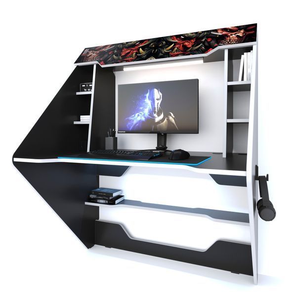 Геймерський ігровий стіл "Andelectric NS3" 120х80х75 см. LED-підсвічування, Колір на вибір ЗС-2302 фото