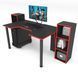 Стіл геймерський "GAMER-5" 120х80х75 см. + 2 Стелажа 32х30х92 см. Чорний/Червоний ЗС-2342 фото 4