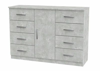 Комод-8+1, 120х39х85 см. Цвет Ателье светлый КТ-4365 фото