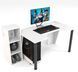 Стіл геймерський "GAMER-4" 120х80х75 см. + Стелаж 32х30х92 см. Білий ЗС-2235 фото 3