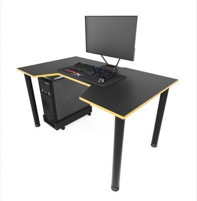 Геймерський стіл "GAMER-3" 120х80х75 см. Чорний/Жовтий ЗС-2231 фото