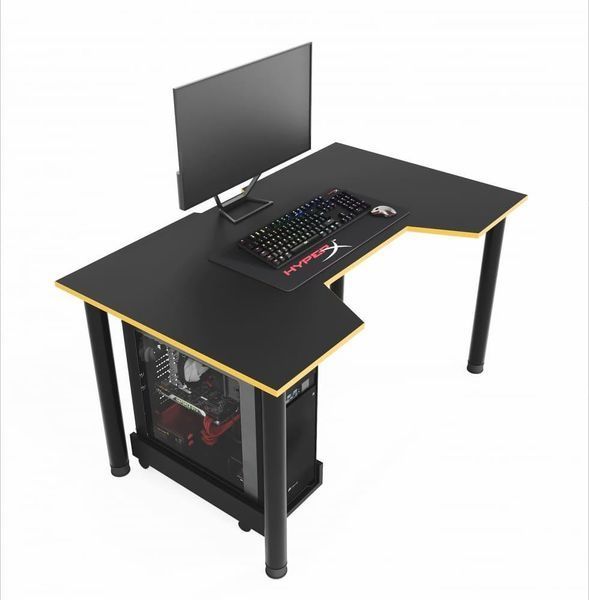 Геймерський стіл "GAMER-3" 120х80х75 см. Чорний/Жовтий ЗС-2231 фото