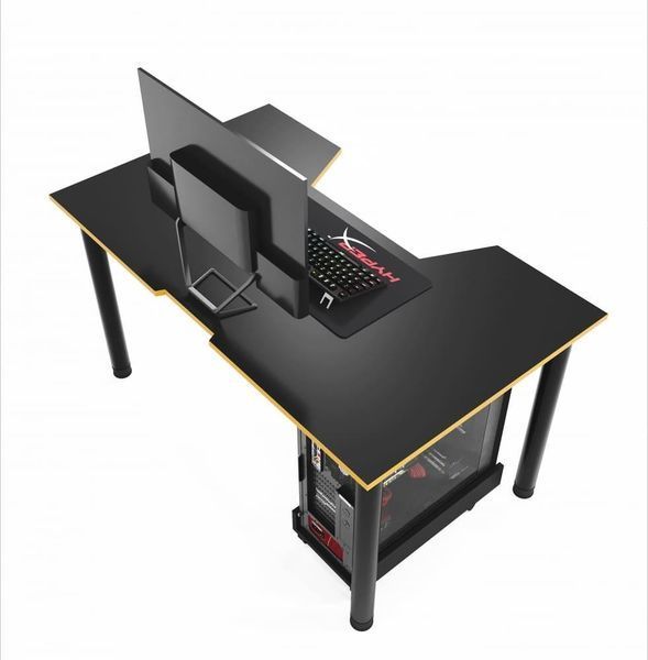 Геймерський стіл "GAMER-3" 120х80х75 см. Чорний/Жовтий ЗС-2231 фото