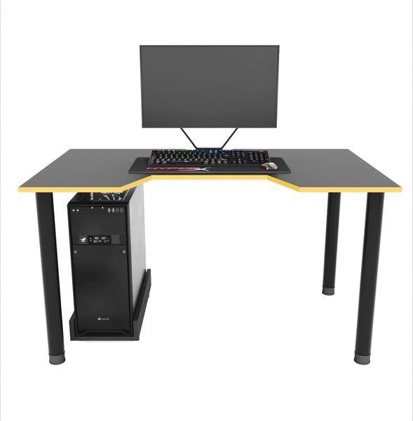 Геймерський стіл "GAMER-3" 120х80х75 см. Чорний/Жовтий ЗС-2231 фото