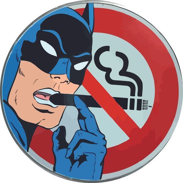 Журнальний столик "NO SMOKING" 50х50х52 см. з фотодруком у стилі поп-арт ЗС-2549 фото