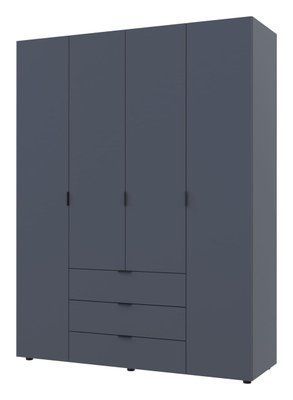 Шафа для одягу "Гелар" 155х50х203 см. 4 ДСП, Графіт ДР-1684 фото