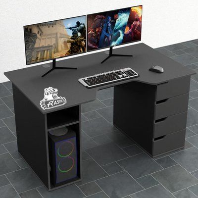 Геймерский стол "Rasin RS-1" 140х80х75 см. Черный ТС-7440 фото