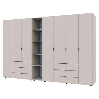 Комплект шкафов "Гелар + Этажерка" 309х50х203 см. 3+4 ДСП, Кашемир ДР-1774 фото