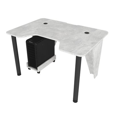 Геймерський стіл "Ivar-1200" 120х80х75 см. Бетон ЗС-2268 фото