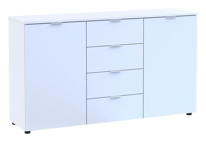 Комод "Рон 5" 140х38х81 см. 2 фасада, 4 шухляды, Белый ДР-1854 фото