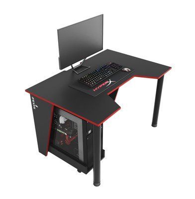 Геймерський стіл "GAMER-1" 120х80х75 см. Чорний/Червоний ЗС-2219 фото