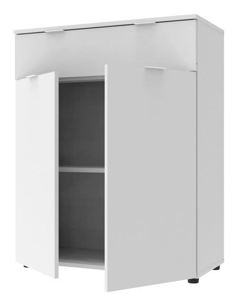 Комод "Рон 2" 80х38х100 см. 2 фасад, 1 шухляда, Белый ДР-1843 фото