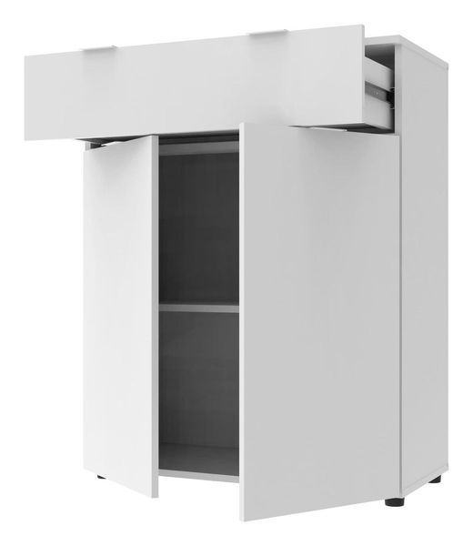 Комод "Рон 2" 80х38х100 см. 2 фасад, 1 шухляда, Белый ДР-1843 фото