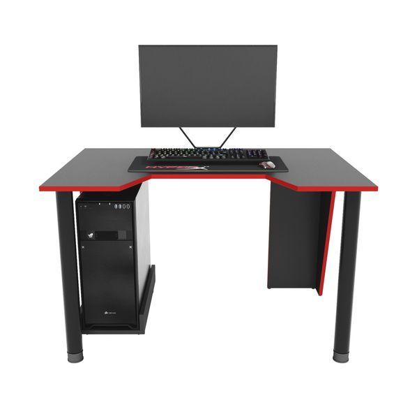 Геймерський стіл "GAMER-1" 120х80х75 см. Чорний/Червоний ЗС-2219 фото