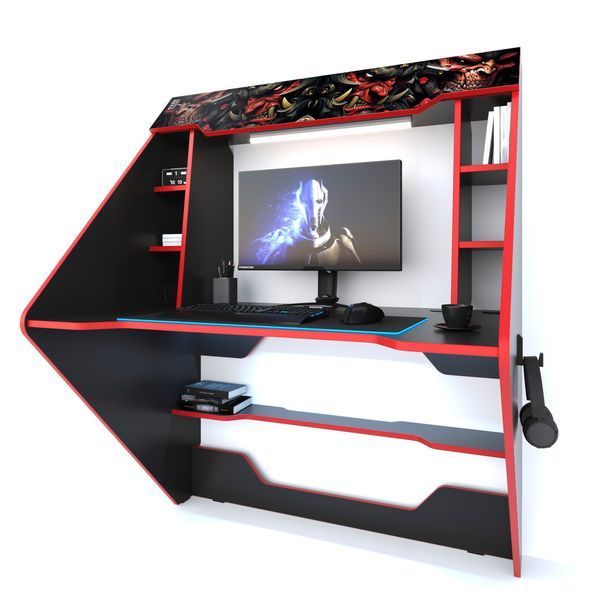 Ігровий стіл Геймерський "Andelectric NS4" 120х80х75 см. LED-підсвічування, Колір на вибір ЗС-2303 фото