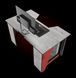 Геймерський стіл "GAMER-2" 135х80х75 см. Бетон/Червоні боковини ЗС-2223 фото 4