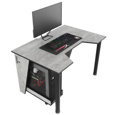 Геймерський стіл "GAMER-1" 120х80х75 см. Бетон/Чорний ЗС-2213 фото