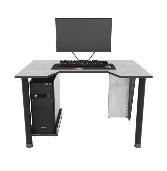 Геймерський стіл "GAMER-1" 120х80х75 см. Бетон/Чорний ЗС-2213 фото