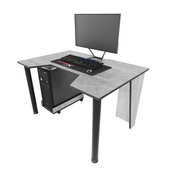 Геймерський стіл "GAMER-1" 120х80х75 см. Бетон/Чорний ЗС-2213 фото