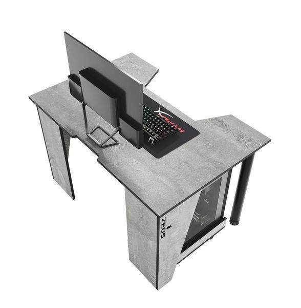 Геймерський стіл "GAMER-1" 120х80х75 см. Бетон/Чорний ЗС-2213 фото