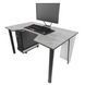 Геймерський стіл "GAMER-2" 135х80х75 см. Бетон/Чорна кромка ЗС-2224 фото 1